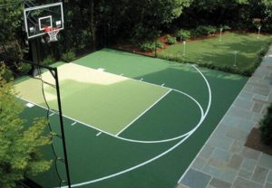 backyard basketball court